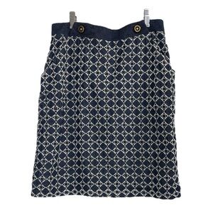 AMADI white embroidered eyelet pattern denim miniskirt